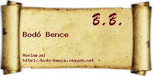 Bodó Bence névjegykártya
